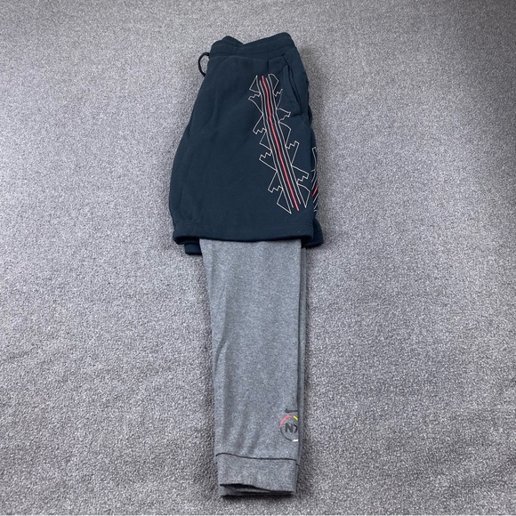 Nike Heritage N7 Black Warm Up Track Running Basketball Sweat Pants 2in1 Sz Med - Picture 8 of 12